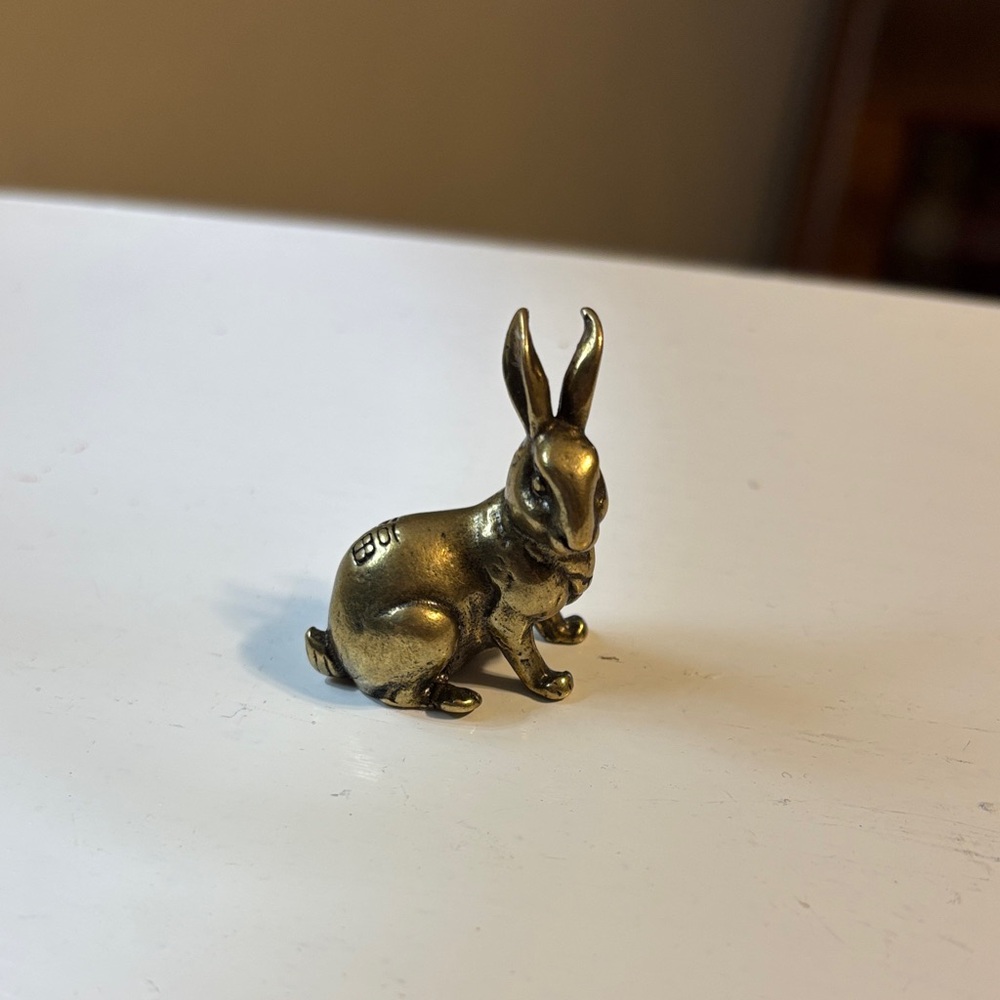 Mini Brass Rabbit Figurine